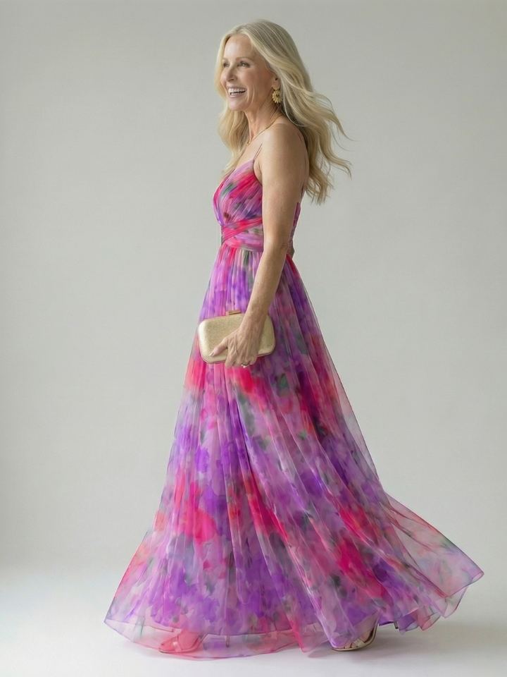 Isel | Vestido maxi envolvente suave