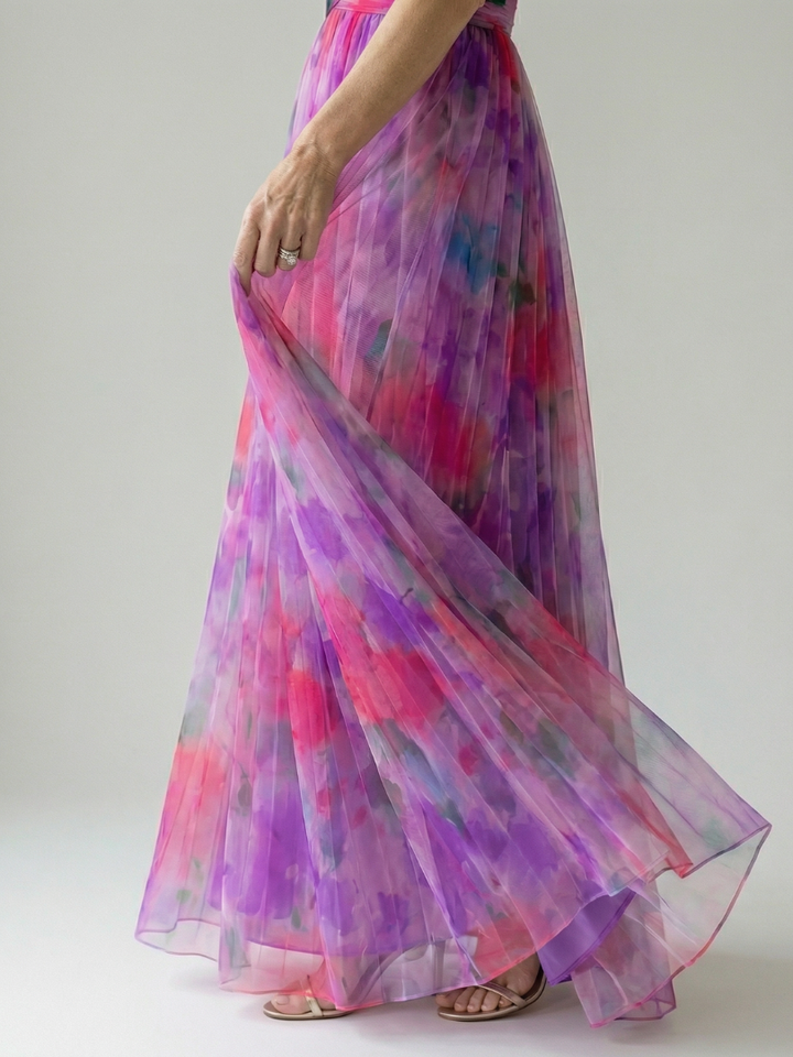 Isel | Vestido maxi envolvente suave