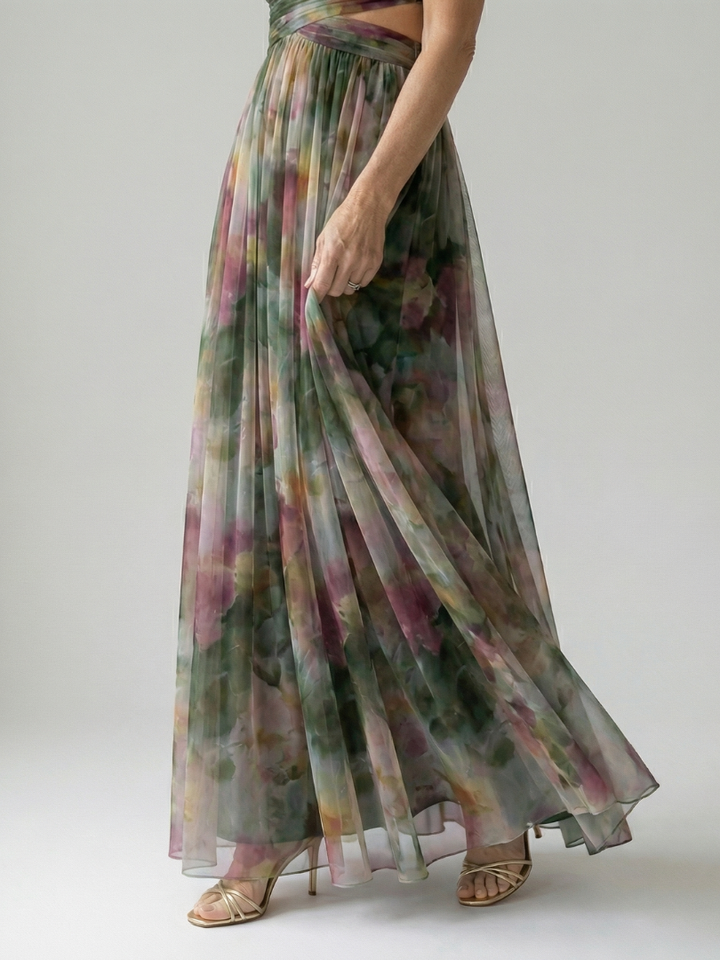 Isel | Vestido maxi envolvente suave