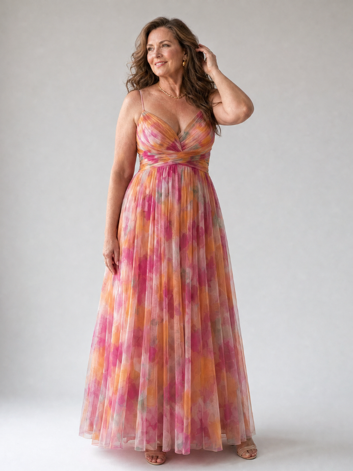 Isel | Vestido maxi envolvente suave