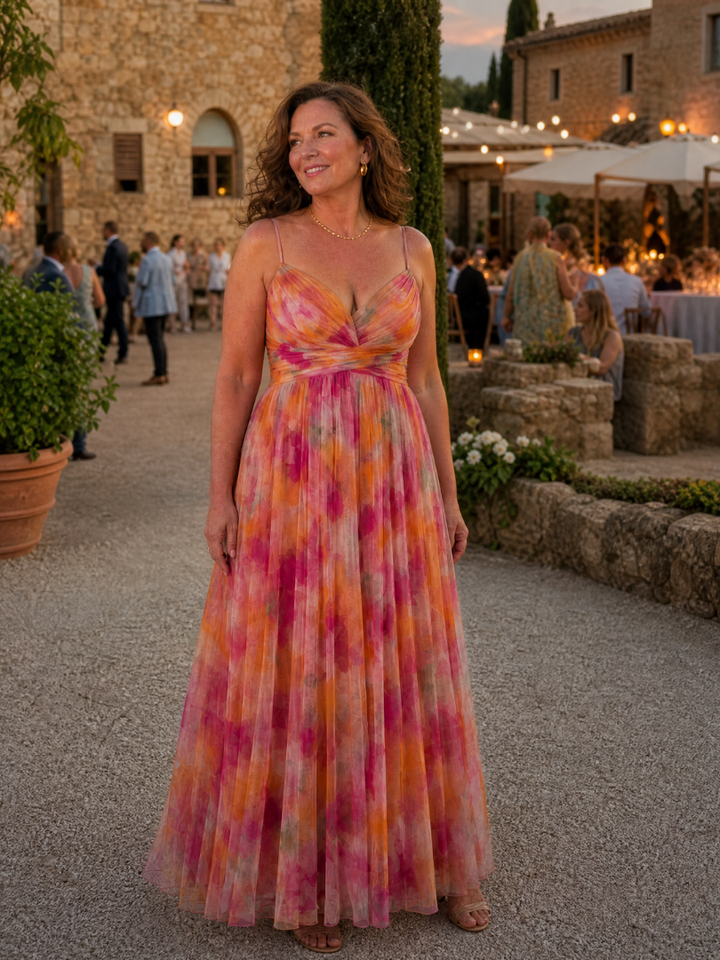 Isel | Vestido maxi envolvente suave