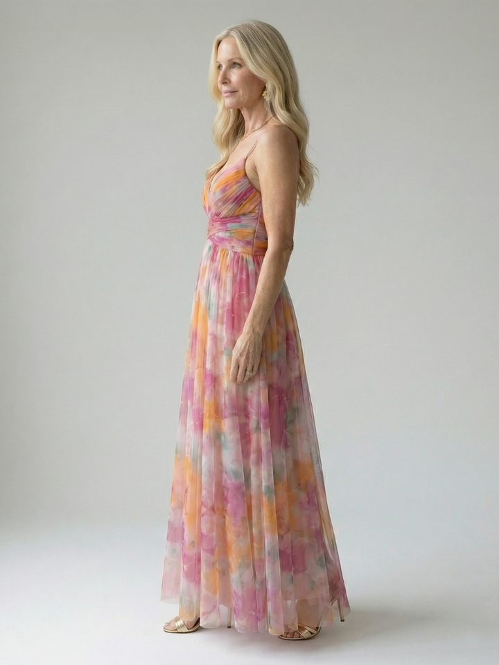 Isel | Vestido maxi envolvente suave