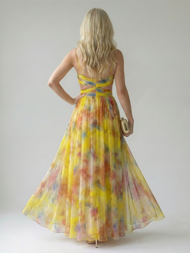 Isel | Vestido maxi envolvente suave